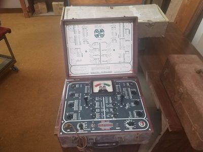 Tube caddy with tubes and tester.