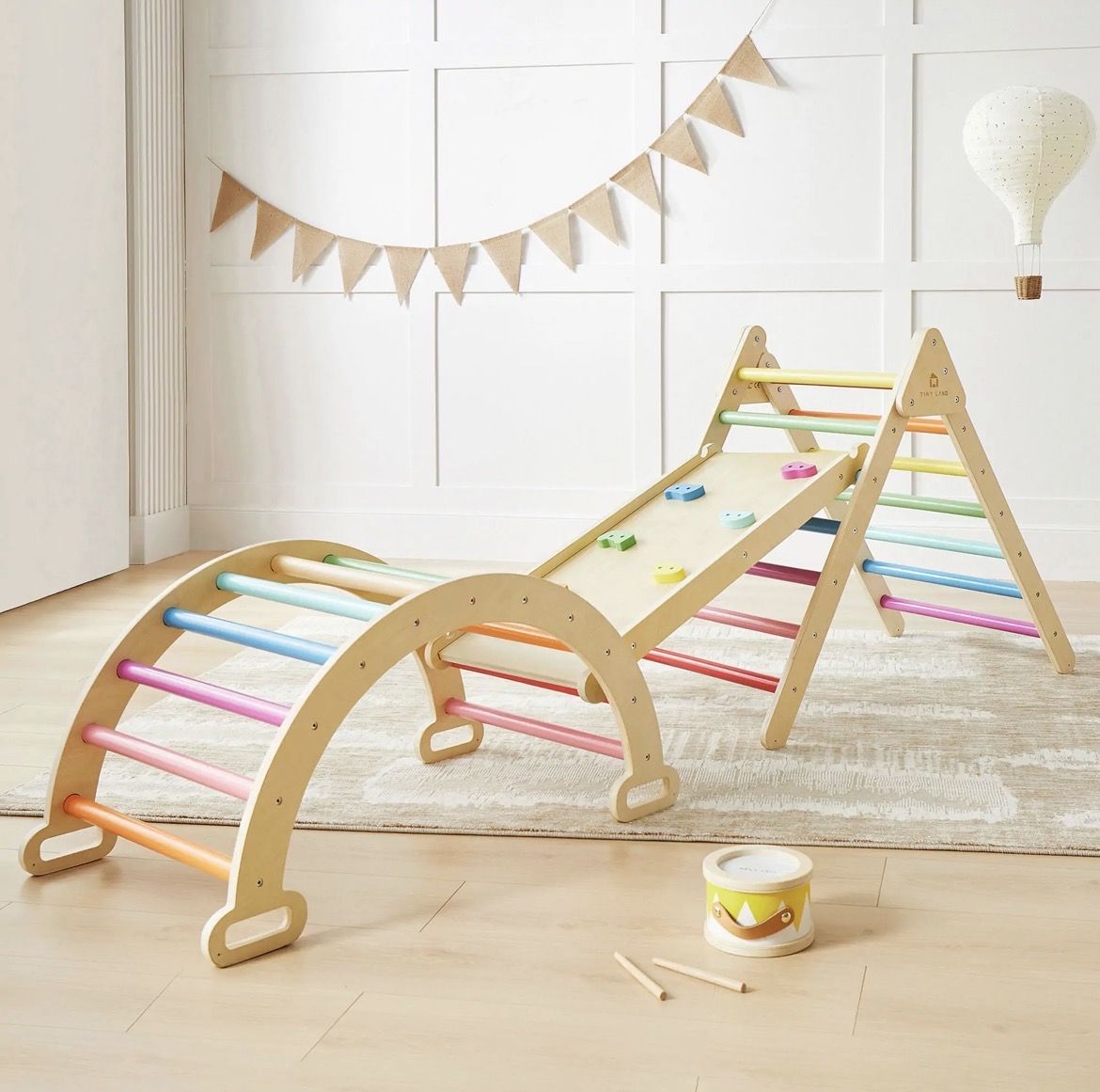 TinyLand 7-in-1 Rainbow Climbing set