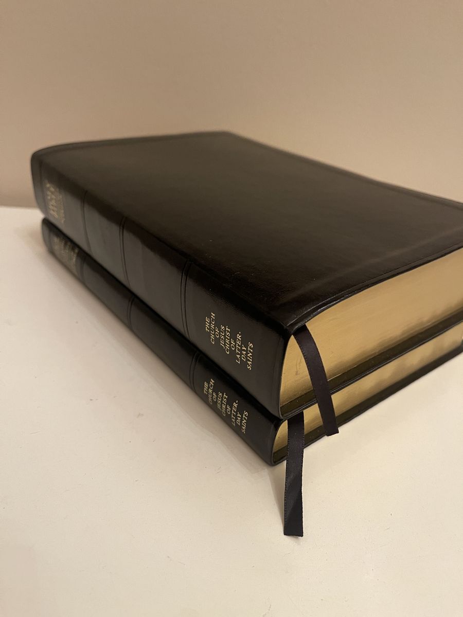Black Leather Large LDS Scriptures Set