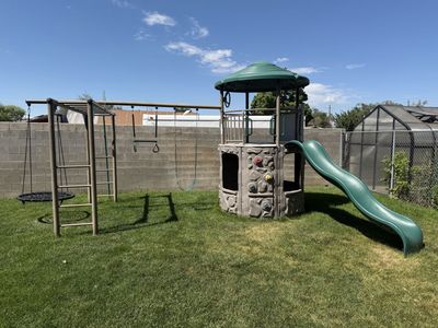 Lifetime Adventure Tower Deluxe Backyard Playset / Swing Set - Earthtone