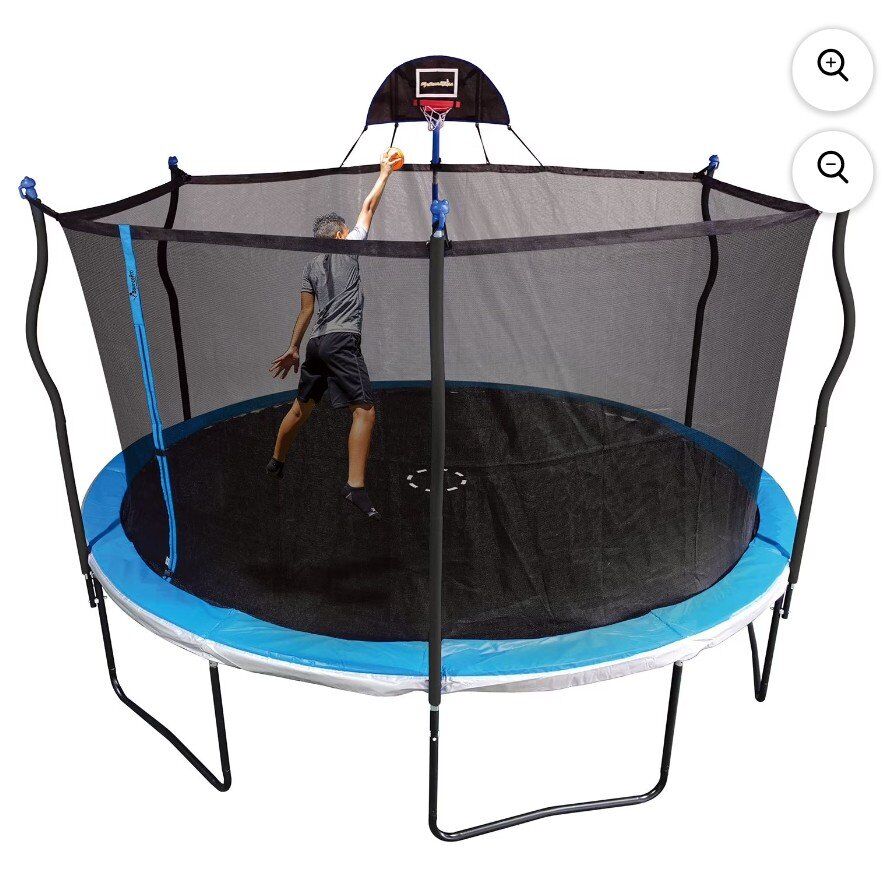New BouncePro 14ft Trampoline with net and hoop