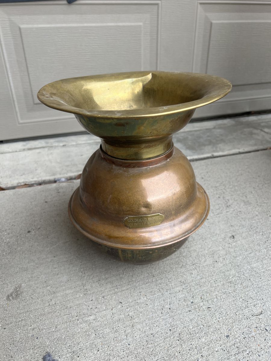 Vintage Brass And Copper Spittoon