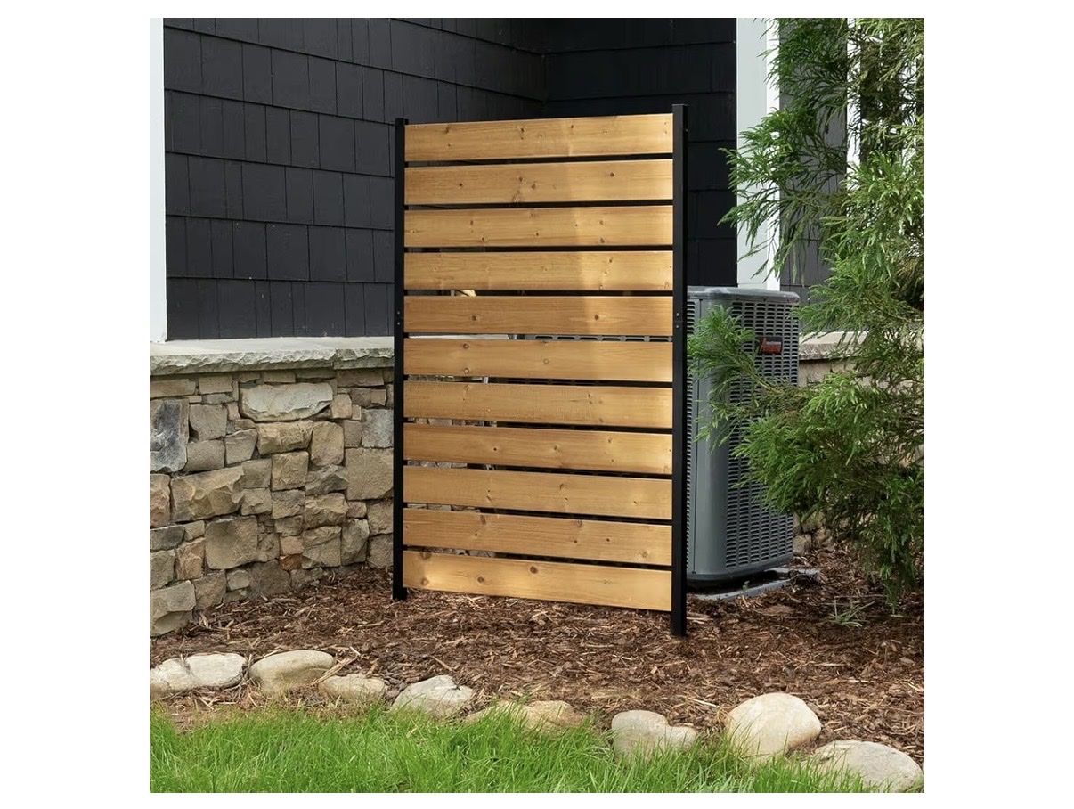 2 new + 1 used ENCLO Wood and Steel Instant Privacy Screen Panel - 60.5" Tall x 38.625" Wide