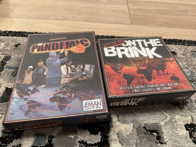 Pandemic Board Game & On the Brink Expansion “like new”