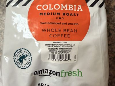 Keep coffee bean. Amazon Columbia medium roast Arabica coffee. Multiple bags available.