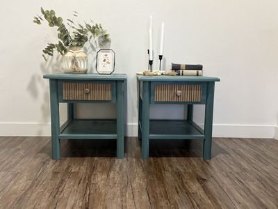 Professionally refinished vintage end tables