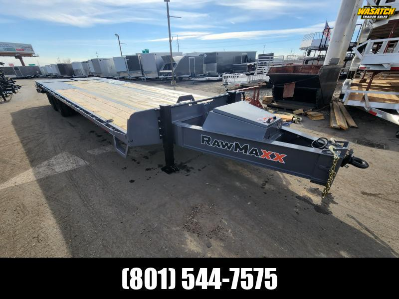 2026 RawMaxx 28' FDXD Pintle Equipment 20K WHD Flatbed Trailer