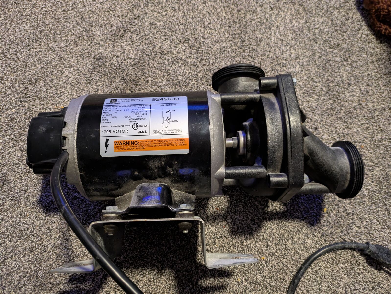 Jacuzzi (Emerson) Whirlpool Bath Pump