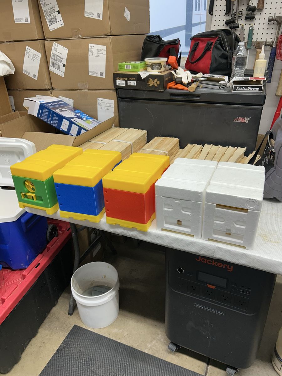 Beehive Nucs - Assorted Colors with Frames - Complete Ready-to-Use Set