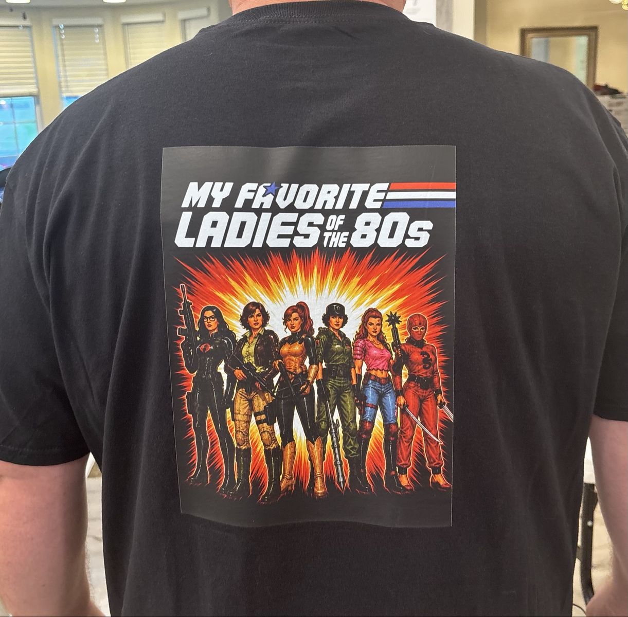 G.I. Joe "My Favorite Ladies of the 80s" Black Graphic T-Shirt Men's Size 2X