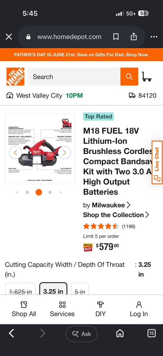 Milwaukee M18 FUEL 18V Lithium-Ion Brushless Cordless Compact