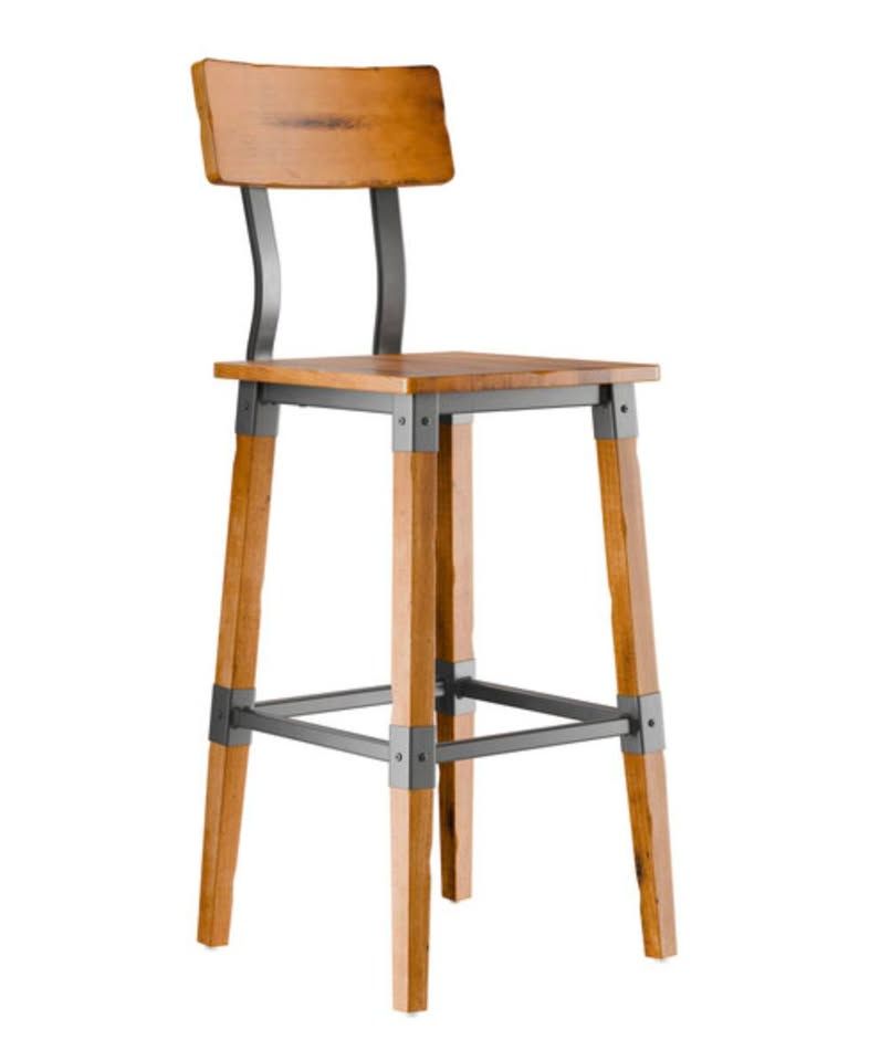 BIG PRICE DROP! Lancaster Industrial Bar Height Chairs – Honey Maple Finish