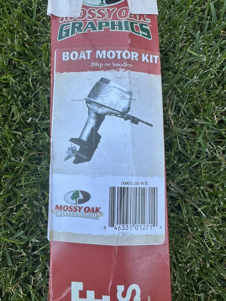 Mossy Oak Snow Camo Boat Wrap 20HP or Smaller