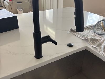 Kohler matte black pull down kitchen faucet