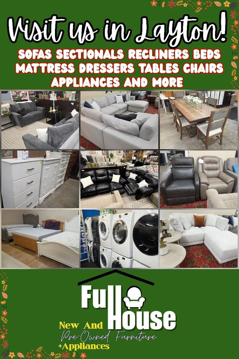 Take Home Today, Only $10 to Start!Variety of New, Like-New, & Pre-Owned Home Goods! Located in Layton-Delivery Available!