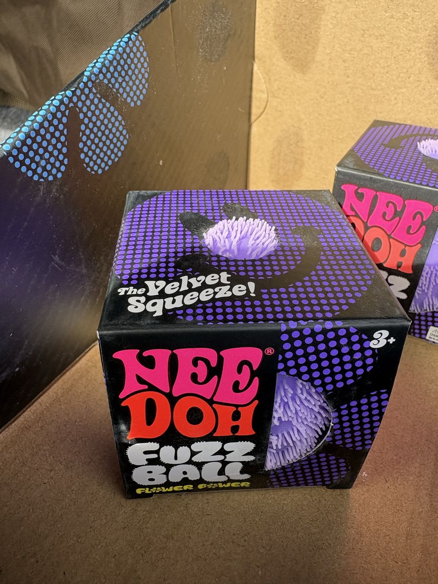 NeeDoh Fuzz Ball Flower Power Velvet Squeeze Toy