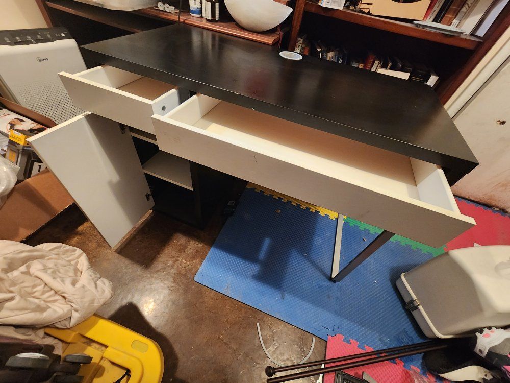 IKEA Micke Desk and Filing Cabnet