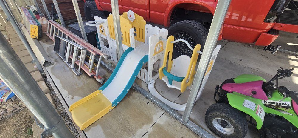 Plastic Toddler Playground Slide and Swing Set