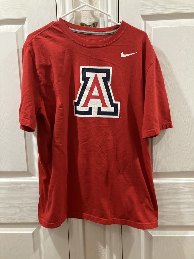 Red Nike University of Arizona A  Logo T-Shirt