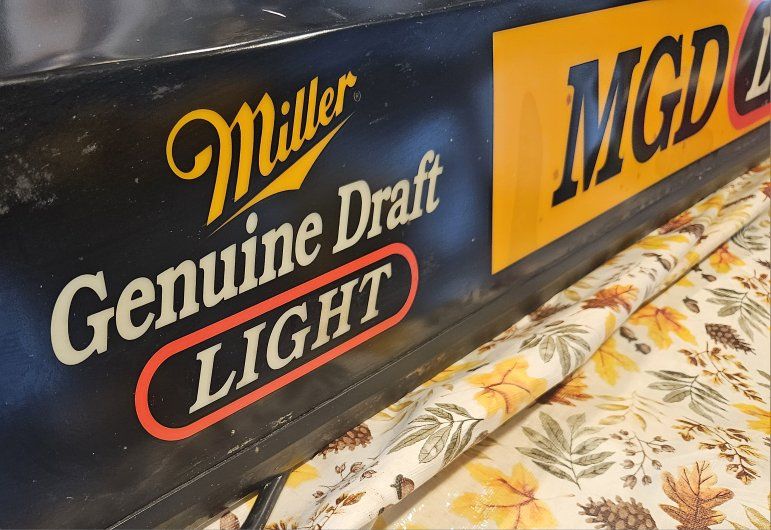 Vintage MGD Bar Light