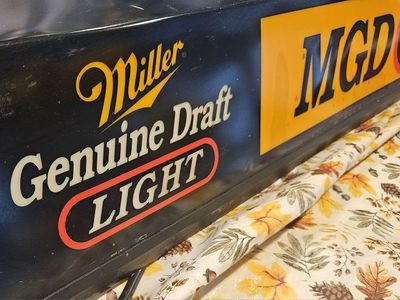 Vintage MGD Bar Light