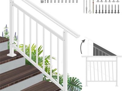 Outdoor Step Handrails (White)