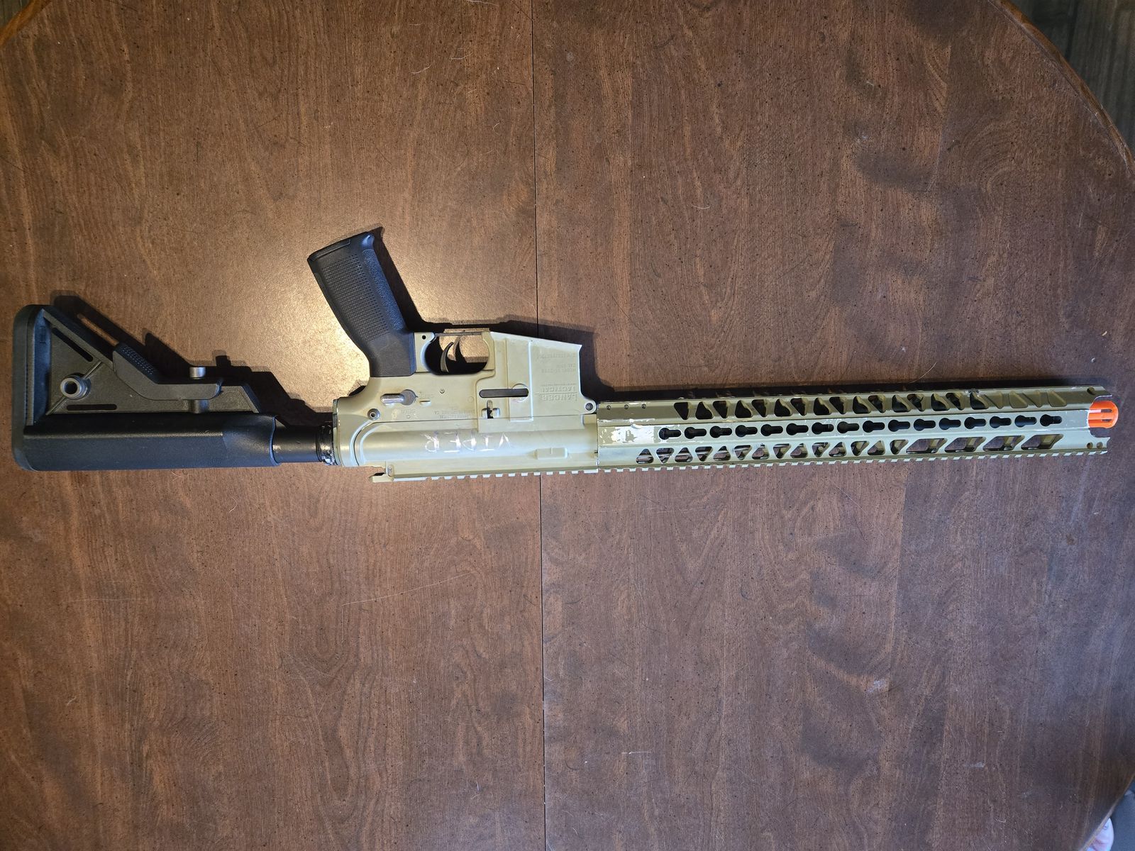 Lancer tactical lightly upgraded full metal airsoft replica.
