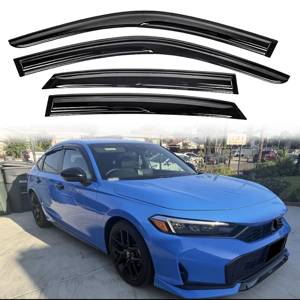 For 2022-2023 Honda Civic Sedan Window Visors Vent Rain Guard Deflectors