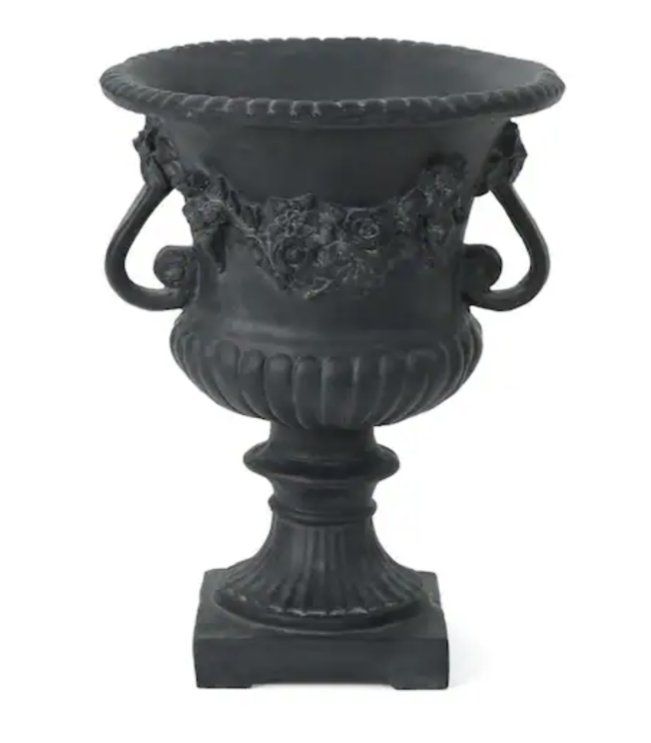 IN BOX Black Concrete Urn