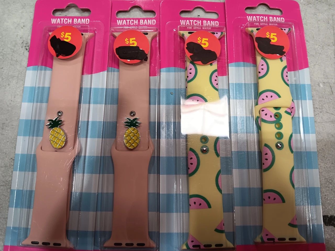 New Apple Watch Bands - Pineapple & Watermelon Designs (Multiple Colors) - Fits Apple Watch