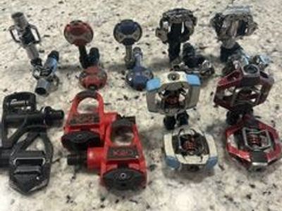 Pedals, Mountain and Road, $40/pair Speedplay Crank Brothers Shimano Time