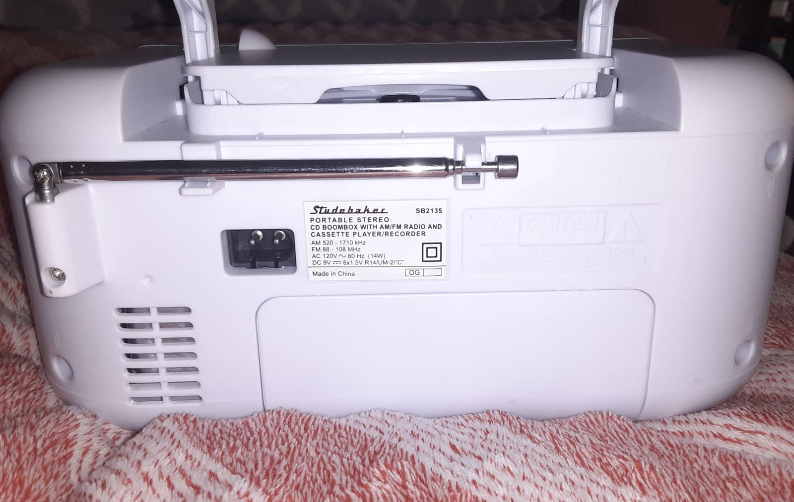 Portable STUDEBAKER CD & cassette player