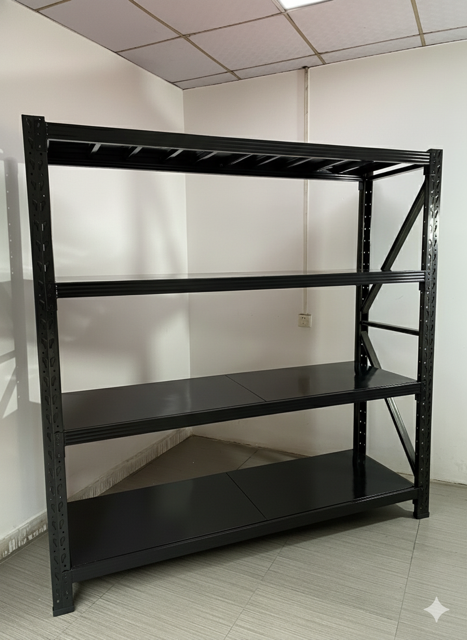W78* D24* H78 - Heavy Duty 4-Tier Steel Shelving Unit, Adjustable Industrial Storage Rack