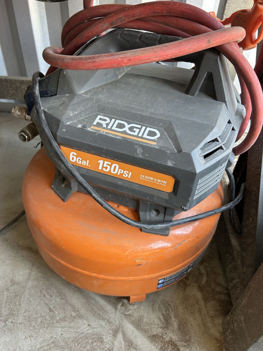 RIDGID 6 Gallon 150 PSI Air Compressor - Portable & Powerful