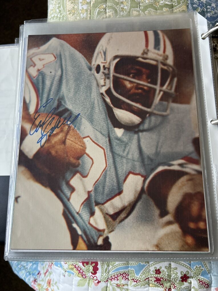 Earl Campbell Autograph 8x10 Photo Houston Oilers