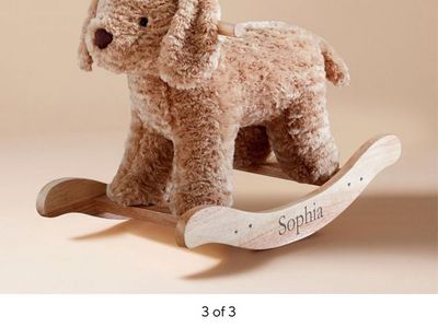 Pottery Barn Kids Labradoodle Plush Nursery Rocker - Sophia Engraving - Baby/Toddler Toy