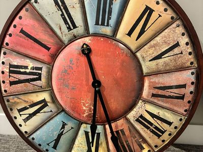 Large Metal Wall Clock