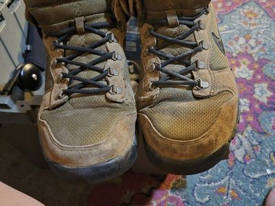 Nike SB Dunk High Boots Men's Size 12 Brown/Black Suede/Canvas Skateboarding Boots