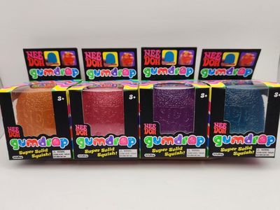 Needoh Bundle - Gumdrops - Orange, Pink, Purple, & Blue - Set of 4