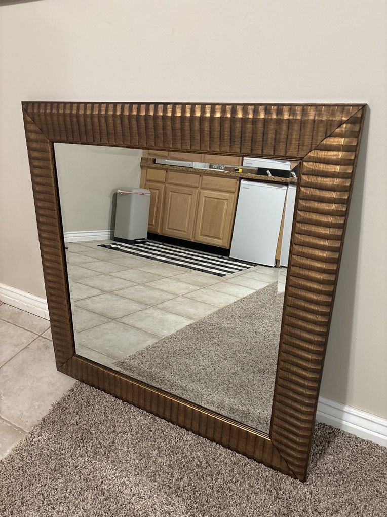 Framed 36 Inch Square Mirror