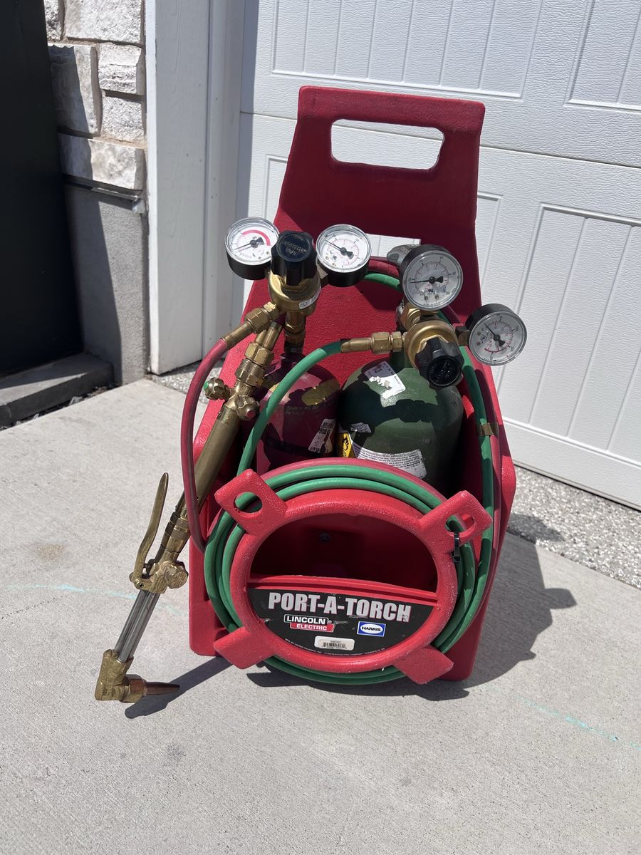Lincoln Electric Port-A-Torch Oxygen & Acetylene Kit - Cutting Torch Head, HVAC Brazing Ready