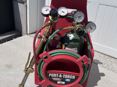 Lincoln Electric Port-A-Torch Oxygen & Acetylene Kit - Cutting Torch Head, HVAC Brazing Ready