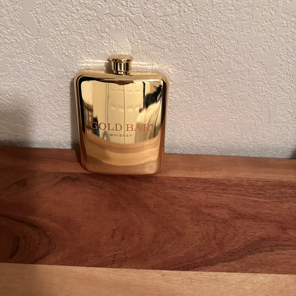 New Gold Bar Whiskey Flask
