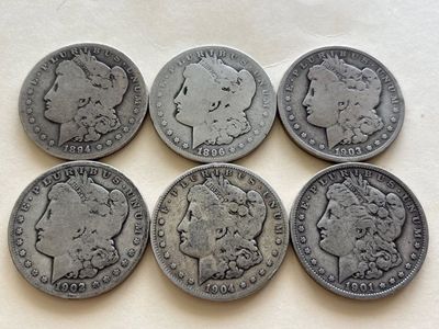 low mintage San Fransico Morgans 1894s,1896s,1902s,1904s