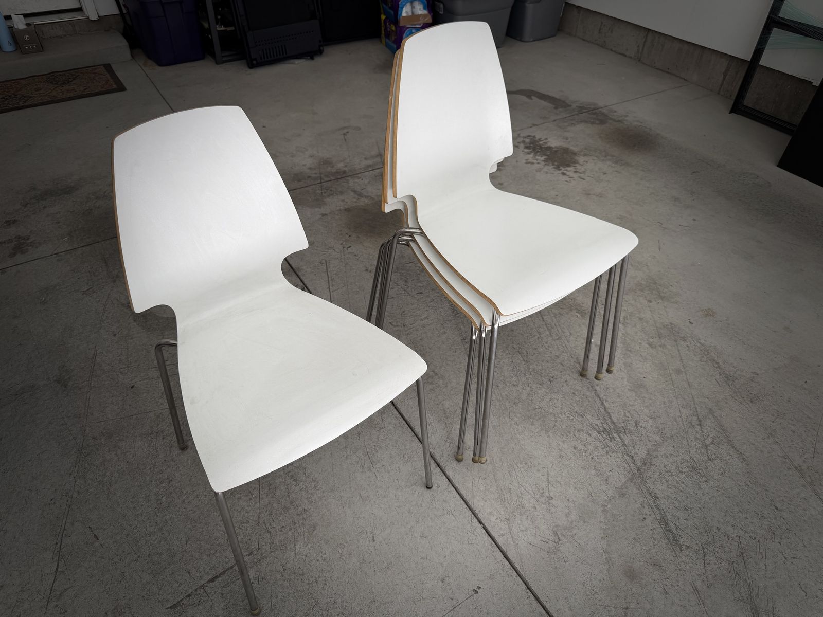 White Stackable Chairs