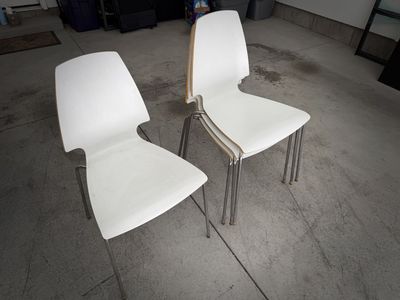 White Stackable Chairs