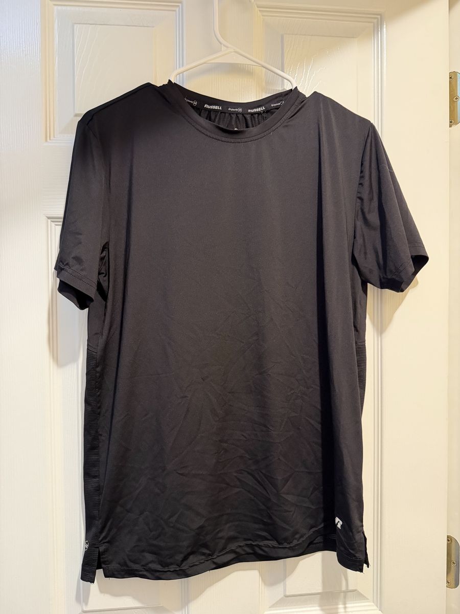 Russell Athletic Men's Black Short Sleeve Performance T-Shirt, Size S