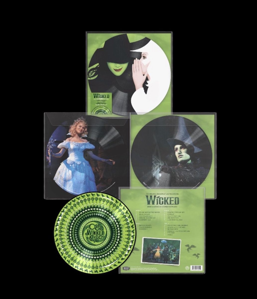 Wicked-Original Broadway Cast-2LP Zoetrope/Picture Disc Vinyl-Stephen Schwartz-Idina Menzel-Kristin Chenoweth-NEW-Hole in Sleeve