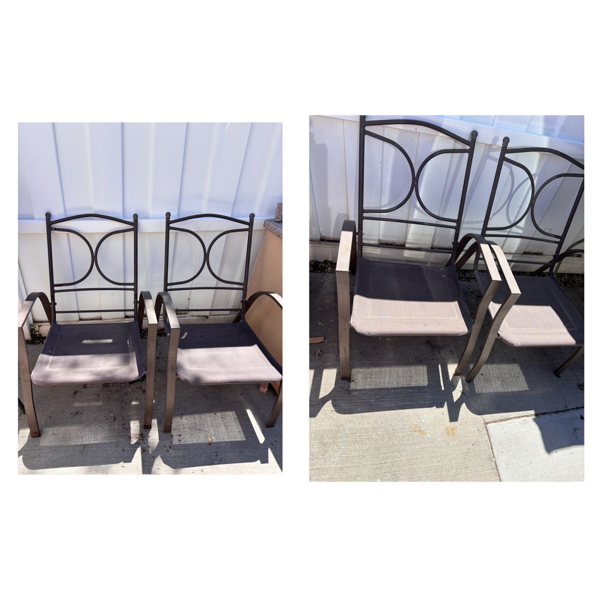 Set of 4 patio chairs READ DESCRIPTION