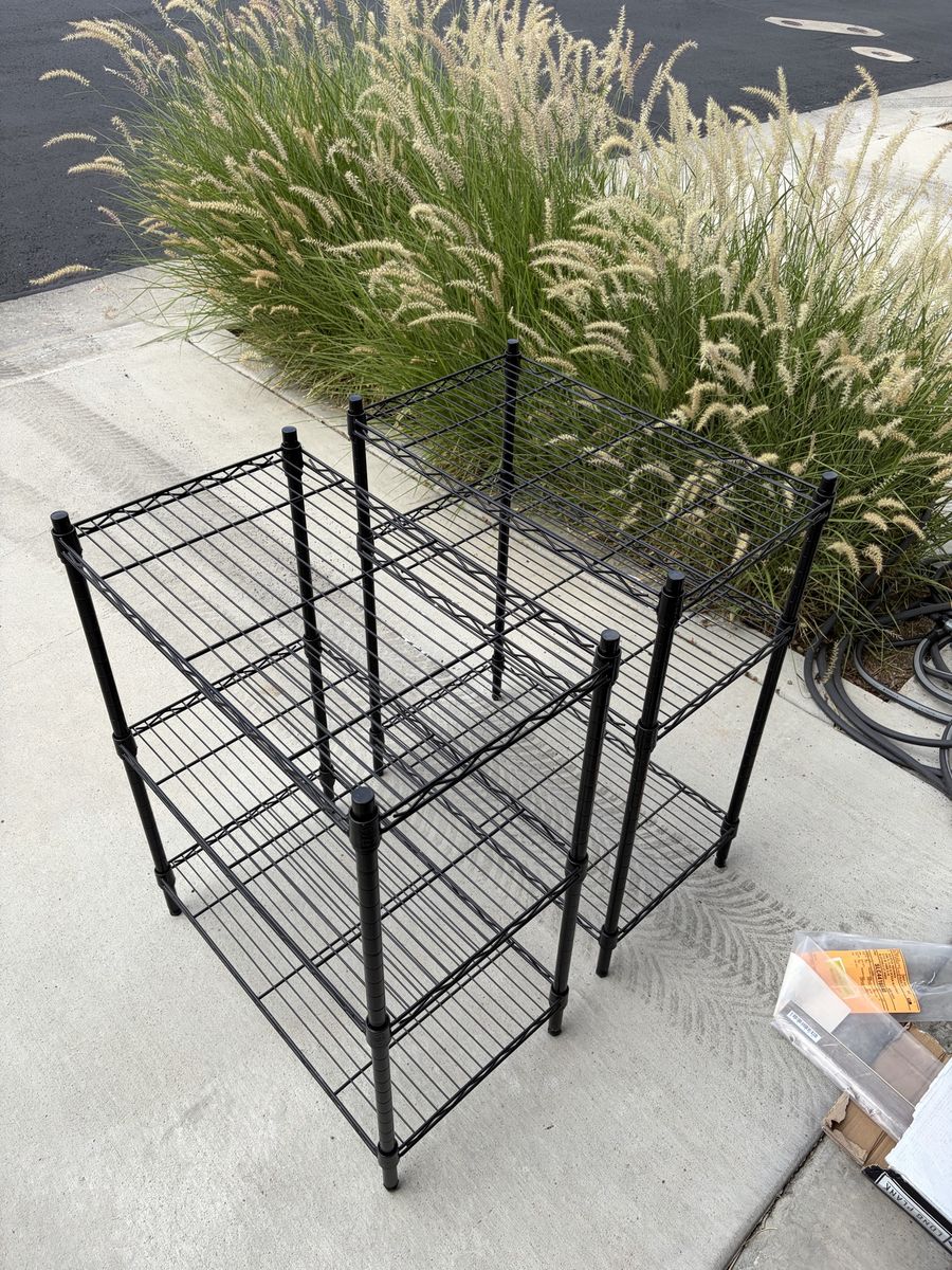 Wire shelves